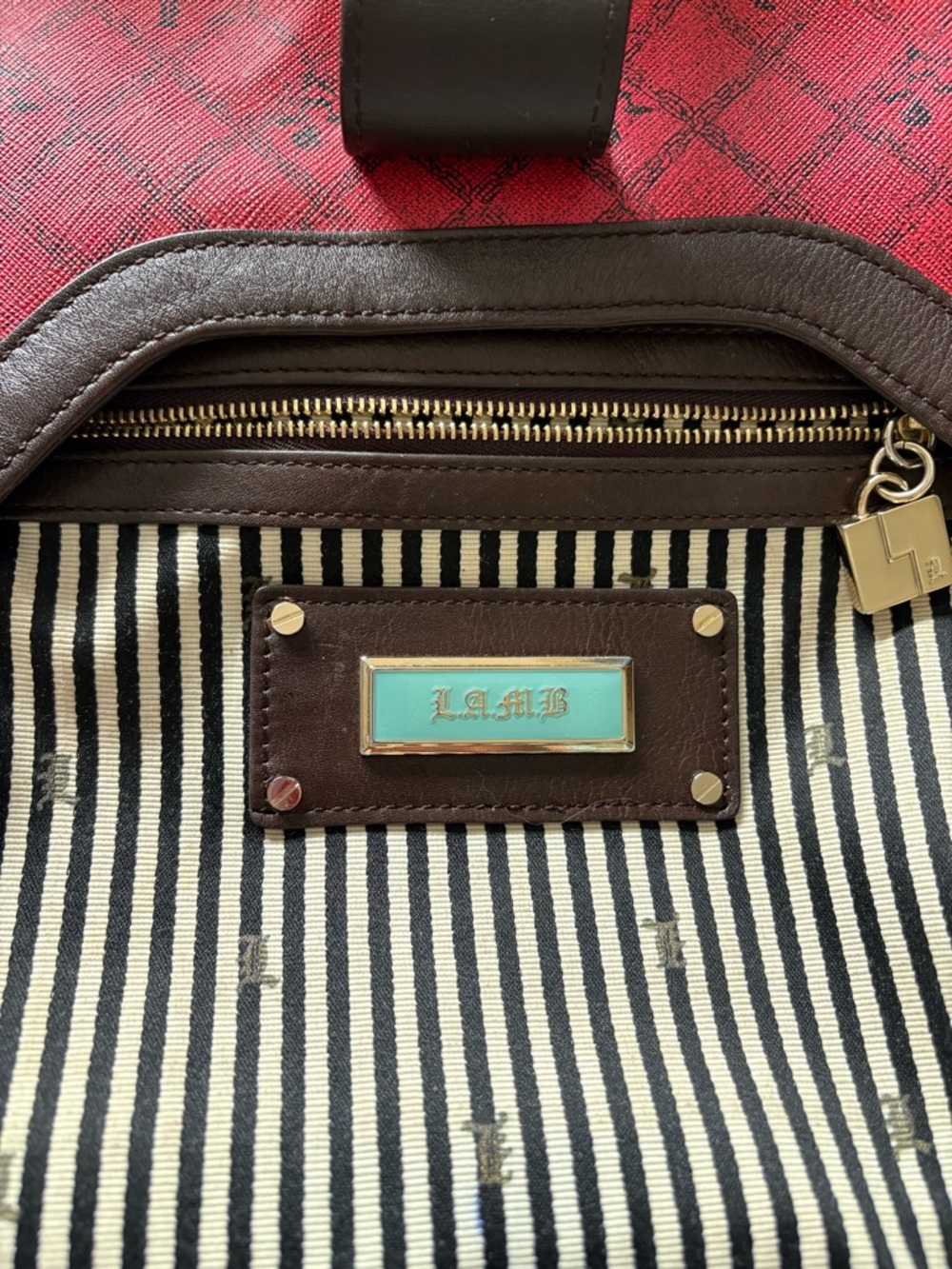 L.A.M.B. By Gwen Stefani Rasta Commodore Hobo Handbag - Picture 5 of 12